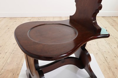 Lot 6 - A George II mahogany sgabello hall chair