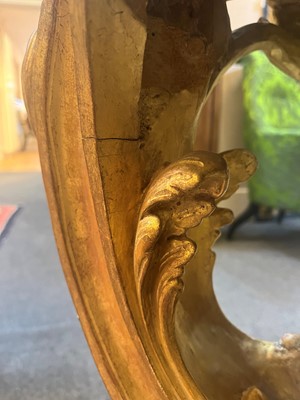 Lot 19 - A Louis XV giltwood console table