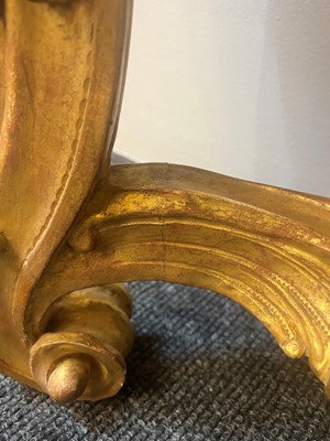 Lot 19 - A Louis XV giltwood console table