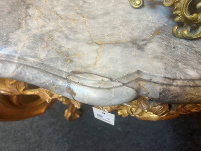 Lot 19 - A Louis XV giltwood console table