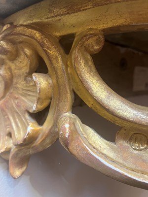 Lot 19 - A Louis XV giltwood console table