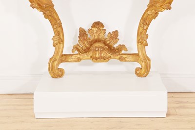 Lot 19 - A Louis XV giltwood console table