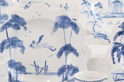 Lot 75 - An assembled collection of tin-glazed earthenware by Isis Ceramics