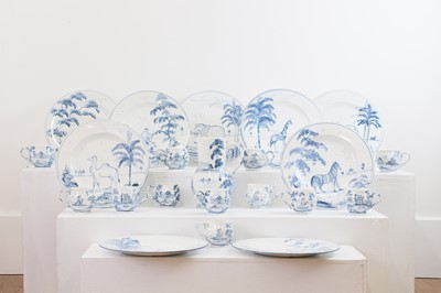 Lot 75 - An assembled collection of tin-glazed earthenware by Isis Ceramics