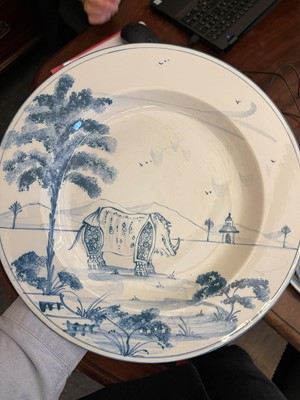 Lot 75 - An assembled collection of tin-glazed earthenware by Isis Ceramics