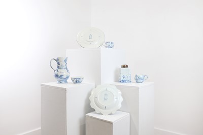 Lot 75 - An assembled collection of tin-glazed earthenware by Isis Ceramics