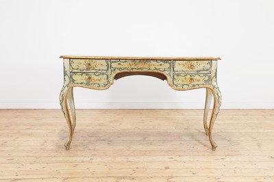 Lot 40 - A painted pine writing table