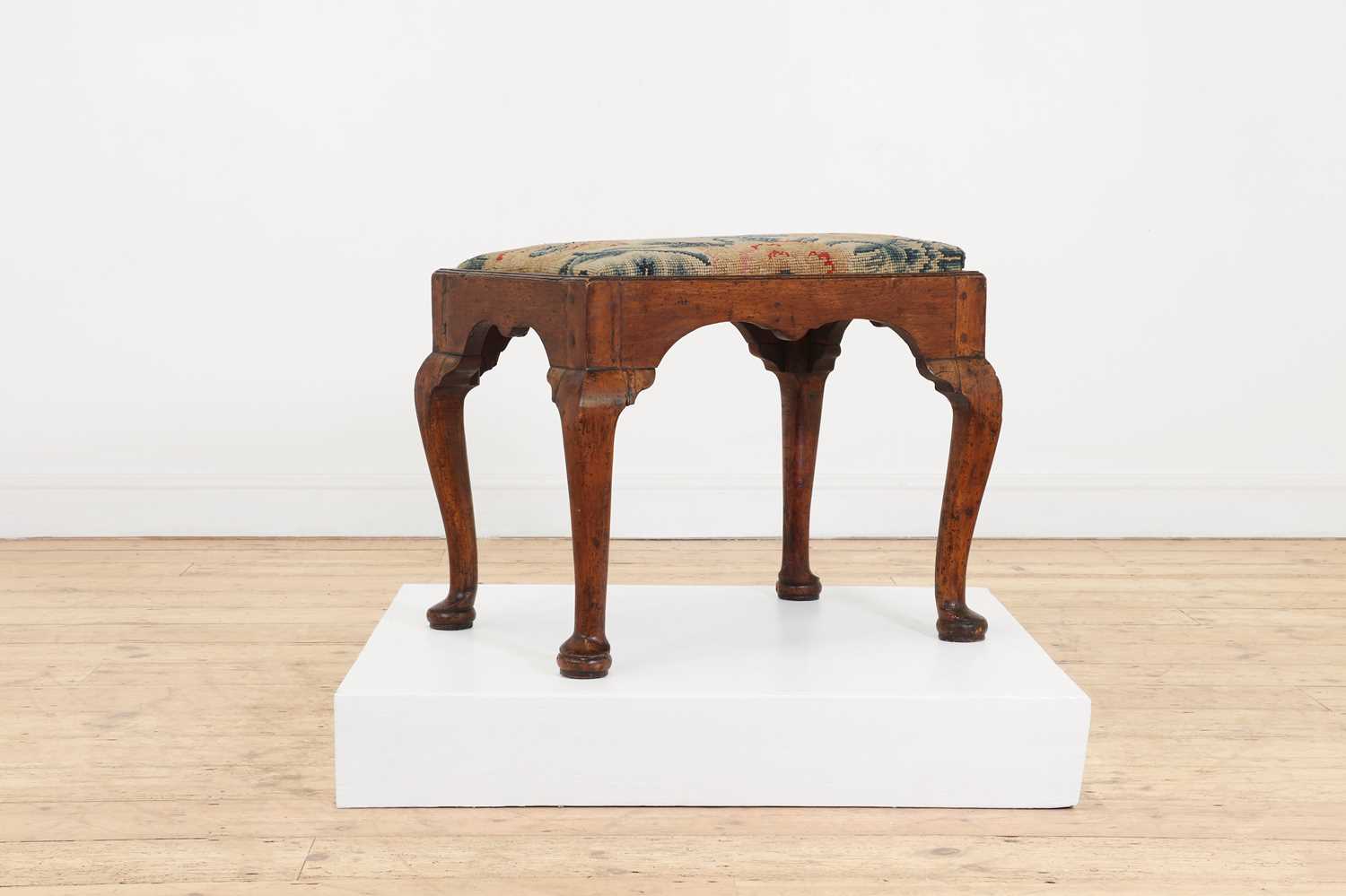 Lot 42 - A George I walnut stool