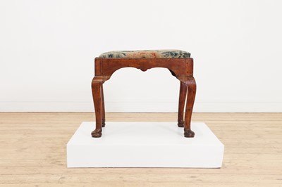 Lot 42 - A George I walnut stool