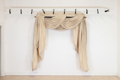 Lot 34 - Three pairs of silk curtains