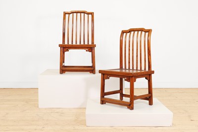 Lot 27 - A pair of northern elm low chairs