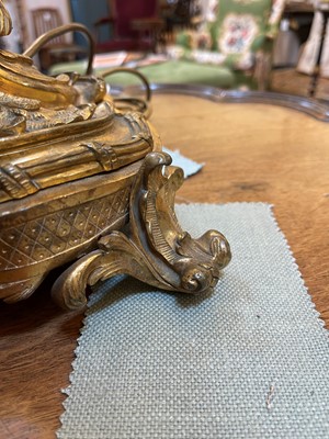 Lot 25 - A Louis XV-style ormolu candlestick lamp