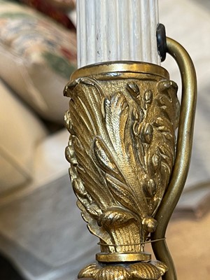 Lot 25 - A Louis XV-style ormolu candlestick lamp