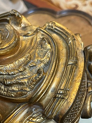 Lot 25 - A Louis XV-style ormolu candlestick lamp