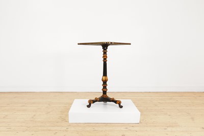 Lot 47 - An ebonised and parcel-gilt occasional table