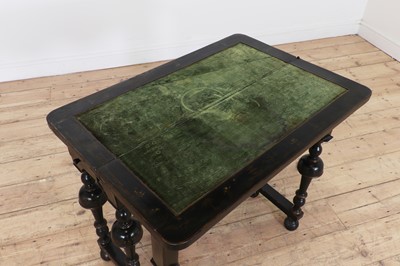 Lot 20 - A William and Mary black-lacquered card table