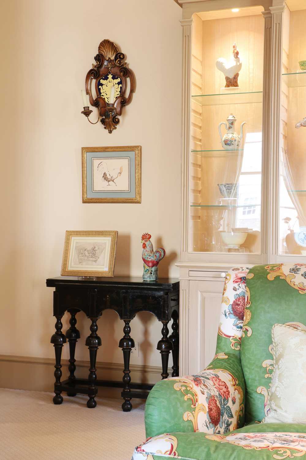 Lot 20 - A William and Mary black-lacquered card table