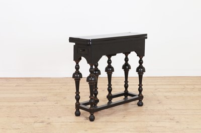 Lot 20 - A William and Mary black-lacquered card table