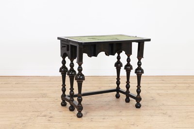 Lot 20 - A William and Mary black-lacquered card table