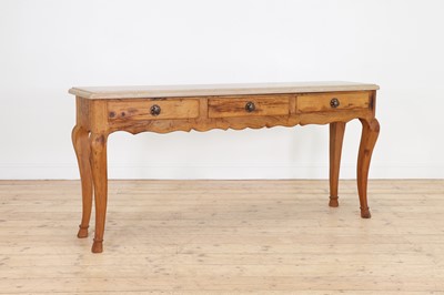 Lot 76 - A narrow oak console table