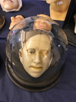 Lot 394 - A Victorian paediatric waxwork death mask