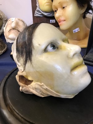 Lot 394 - A Victorian paediatric waxwork death mask