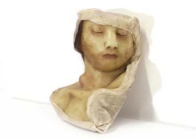 Lot 395 - A Victorian waxwork death mask