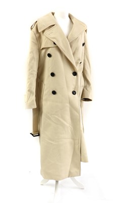 Lot 305 - A Tom Ford cream double breasted full length coat