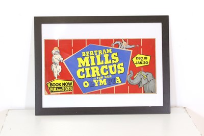 Lot 154 - An original Bertram Mills Circus poster design