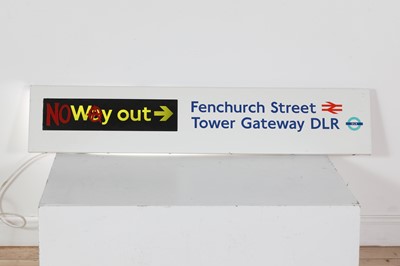 Lot 362 - An enamelled Transport for London 'Way Out' sign