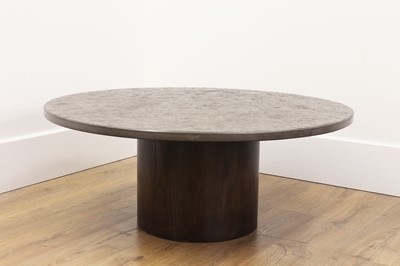 Lot 363 - A grey slate coffee table