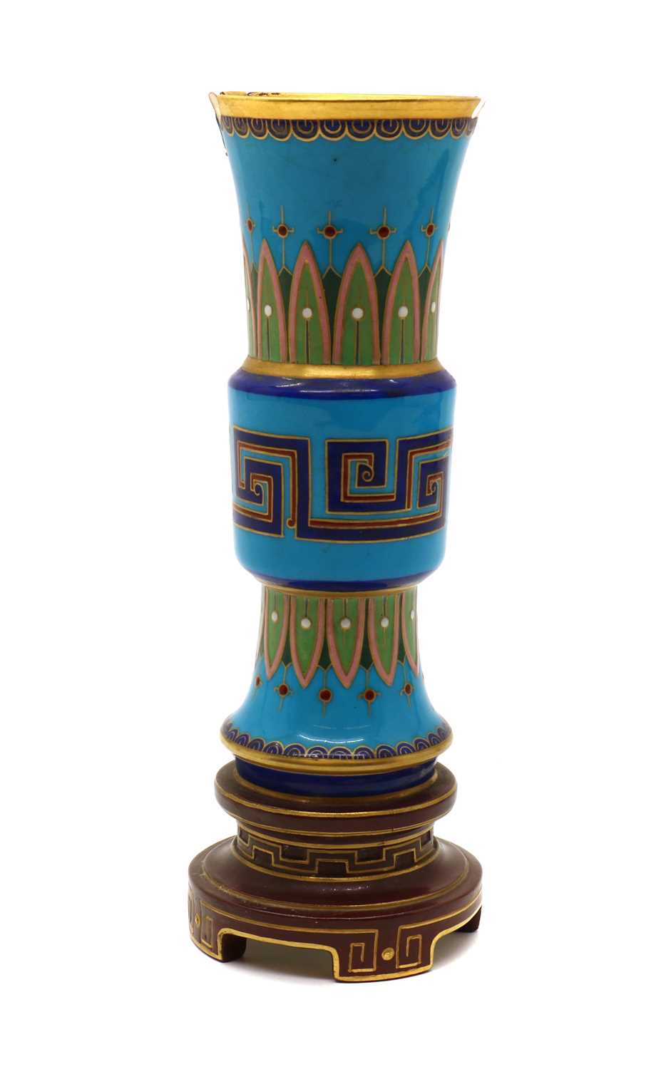Lot 164 - A Minton footed cloisonné vase
