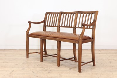 Lot 33 - A Cotswold School oak chair-back settee