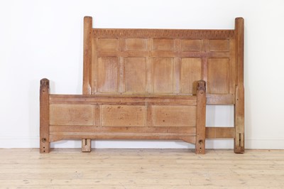 Lot 36 - An Heal & Son oak double bed frame