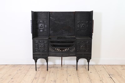 Lot 3 - An Aesthetic Coalbrookdale cast iron fireplace