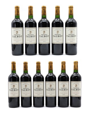 Lot 108 - Chateau Talbot, Saint Julien, 2010 (11, in 2 OWCs)