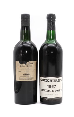 Lot 213 - Taylors, Vintage Port, 1960 (1) together with Cockburns, Vintage Port, 1967 (1)