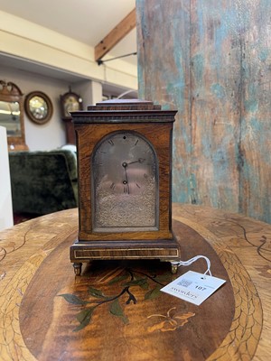Lot 107 - A small George IV rosewood library clock by Vulliamy of London