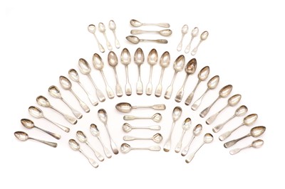Lot 33 - A collection of silver spoons