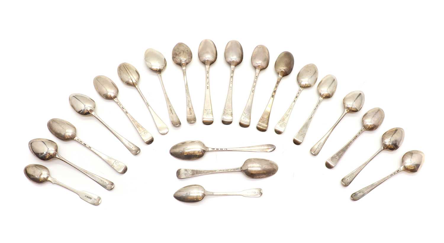 Lot 10 - A collection of silver spoons,