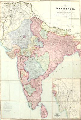 Lot 253 - A map of India