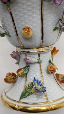 Lot 152 - A pair of Meissen style porcelain vases