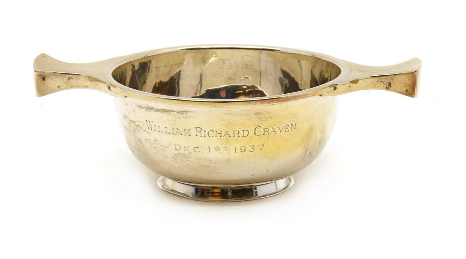 Lot 26 - A silver twin-handled bowl