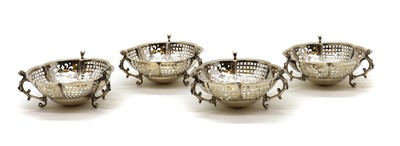 Lot 30 - A set of four Victorian silver bon bon dishes