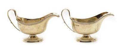 Lot 6 - A pair of silver sauceboats