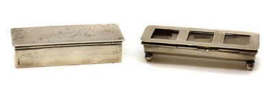 Lot 7 - A silver stamp box