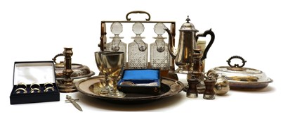 Lot 85 - A collection of silver-plated items