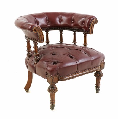 Lot 481 - A Victorian mahogany 'Captain's chair'