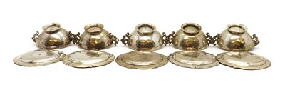 Lot 82 - A group of five silver bowls and dishes