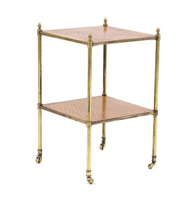 Lot 496 - A French brass two tier occasional table or etagere